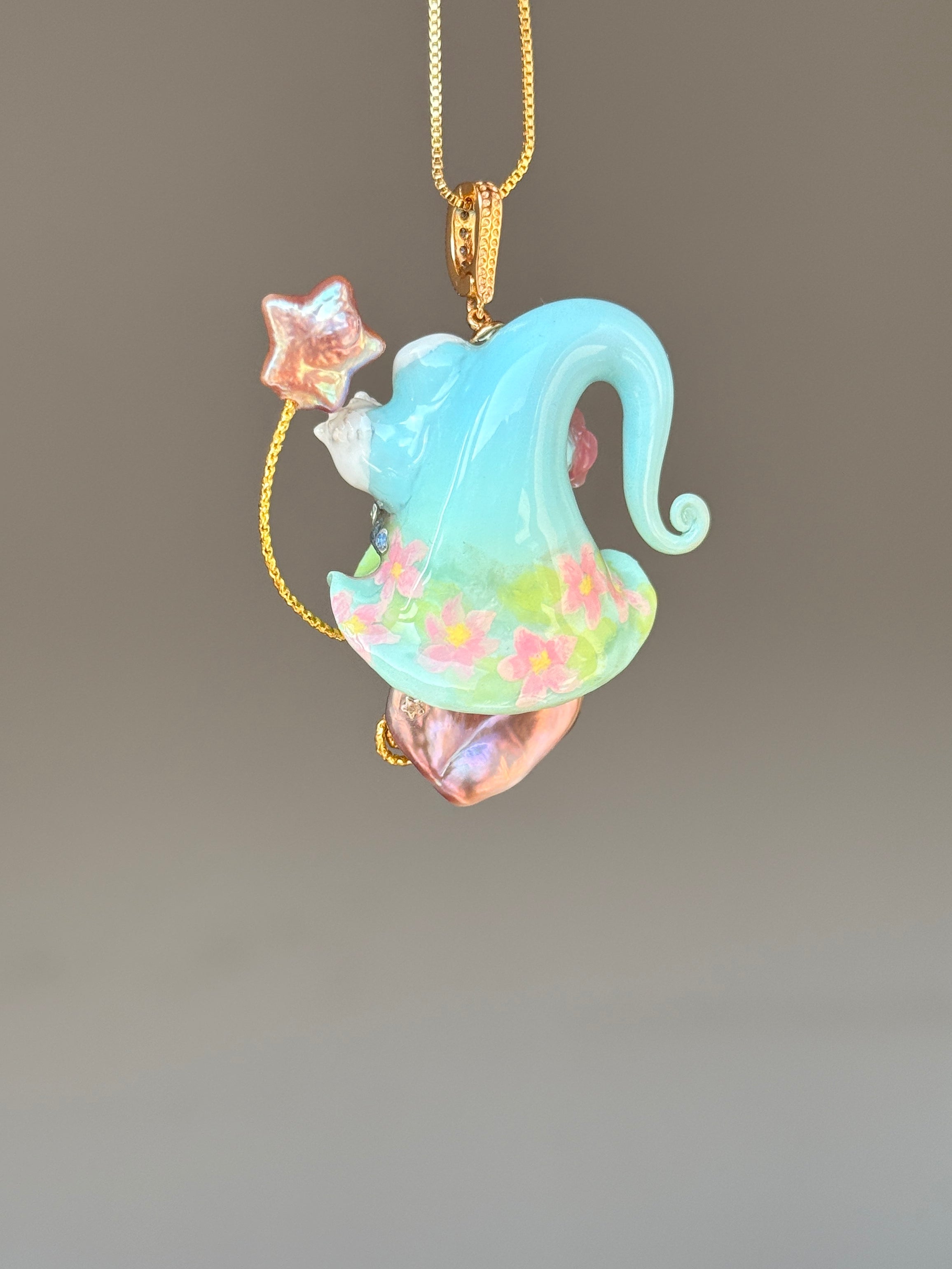Blossom Swan Sprite Baroque Pearl Necklace SKU513P686