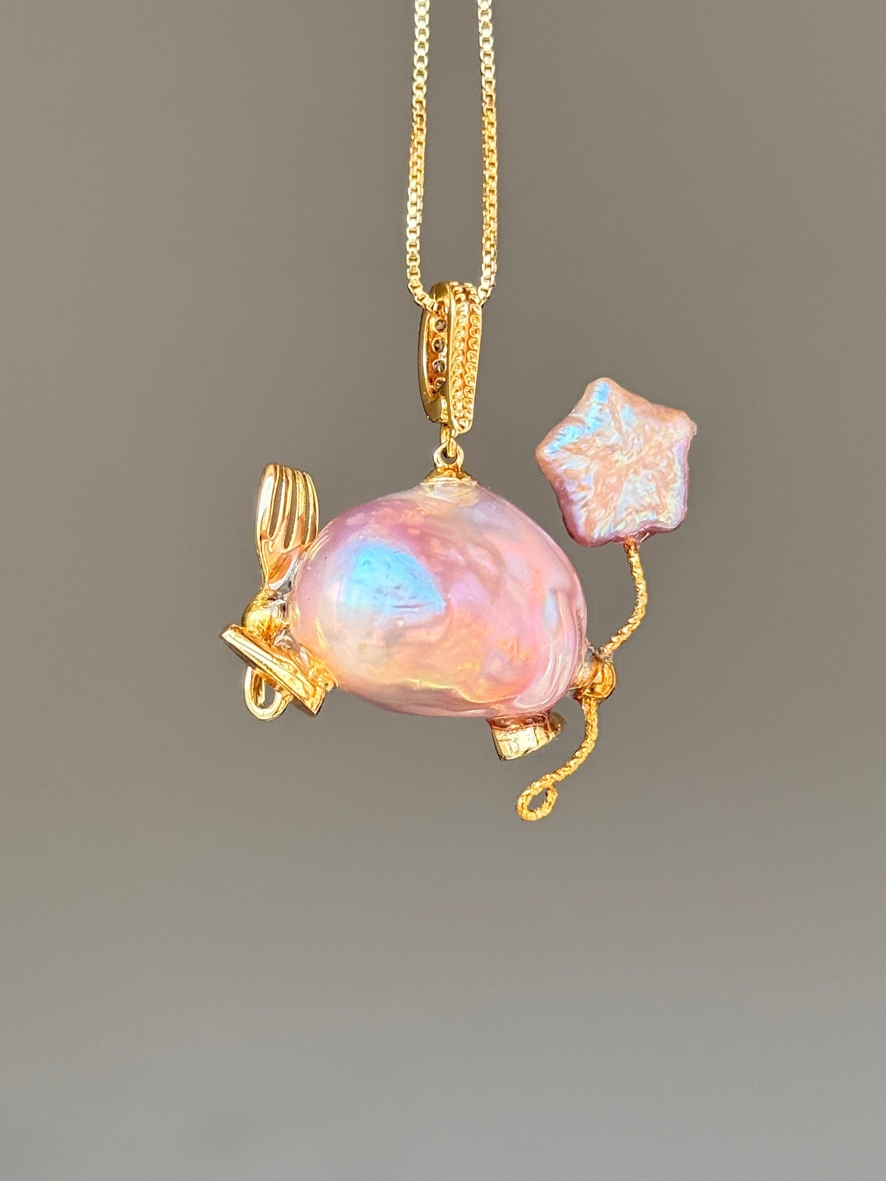 Tiny Fork Sprite Baroque Pearl Necklace SKU293P325