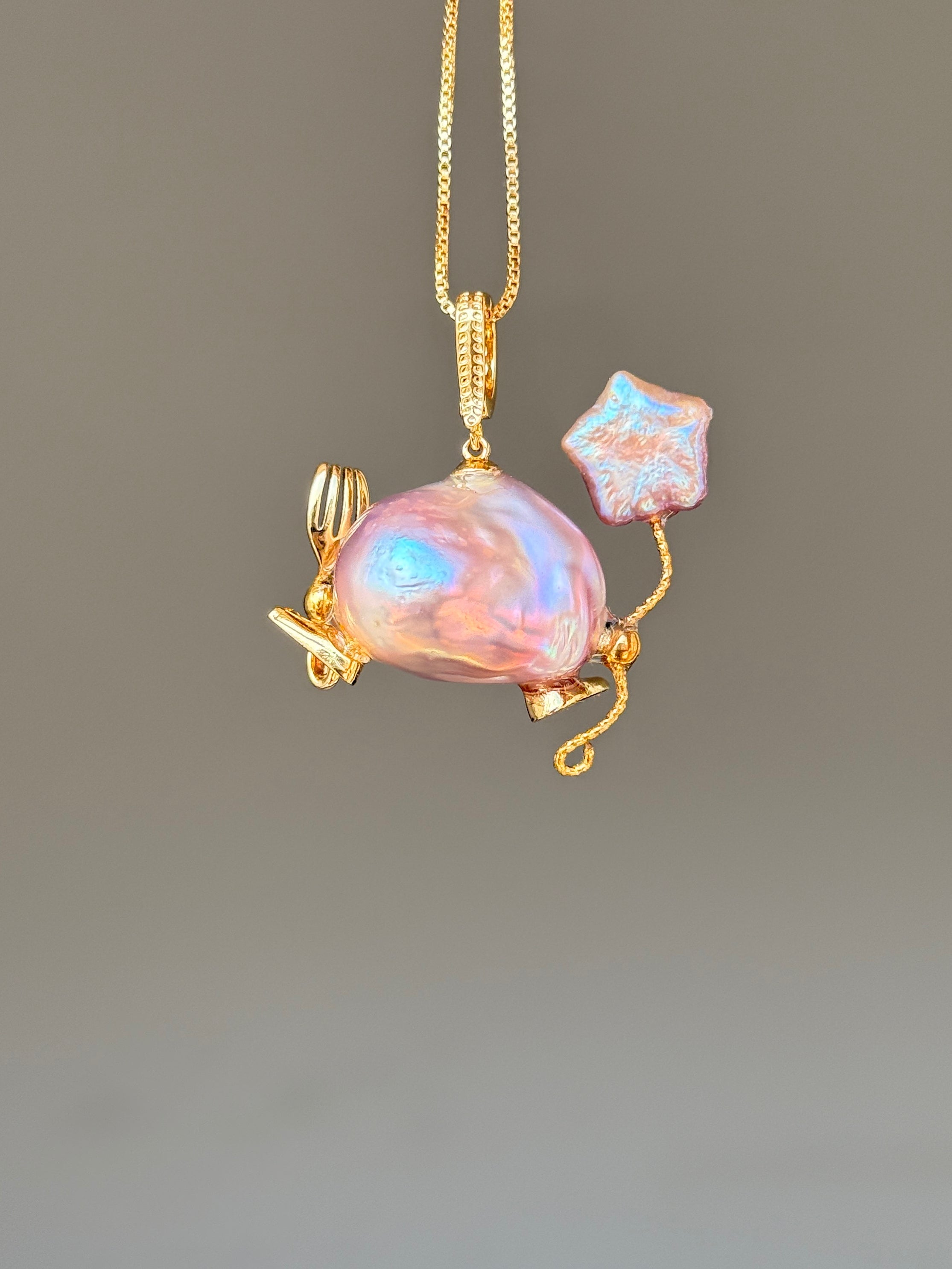 Tiny Fork Sprite Baroque Pearl Necklace SKU293P325