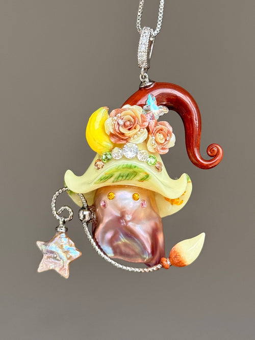 Banana Bloom Sprite Baroque Pearl Necklace SKU156P180