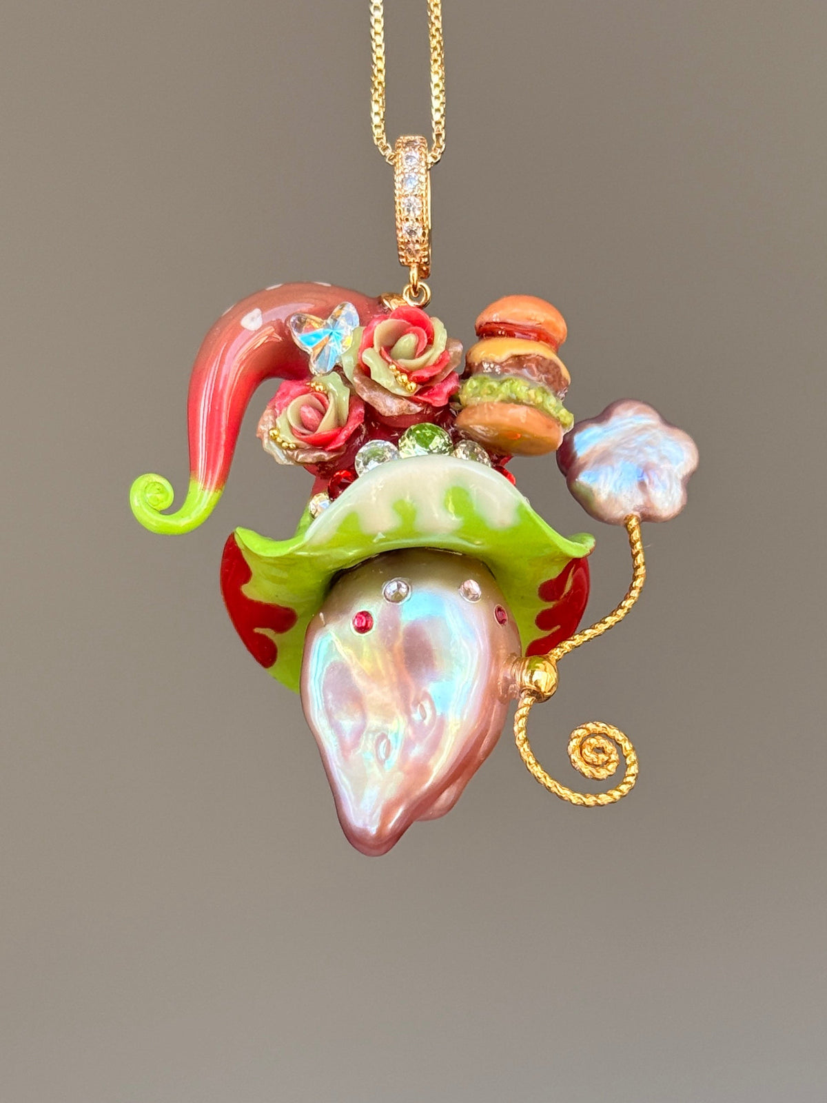 [PIECE04] Burger Sprite baroque pearl necklace