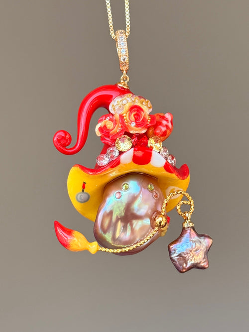 Hot Dog Stand Sprite Baroque Pearl Necklace SKU195P294