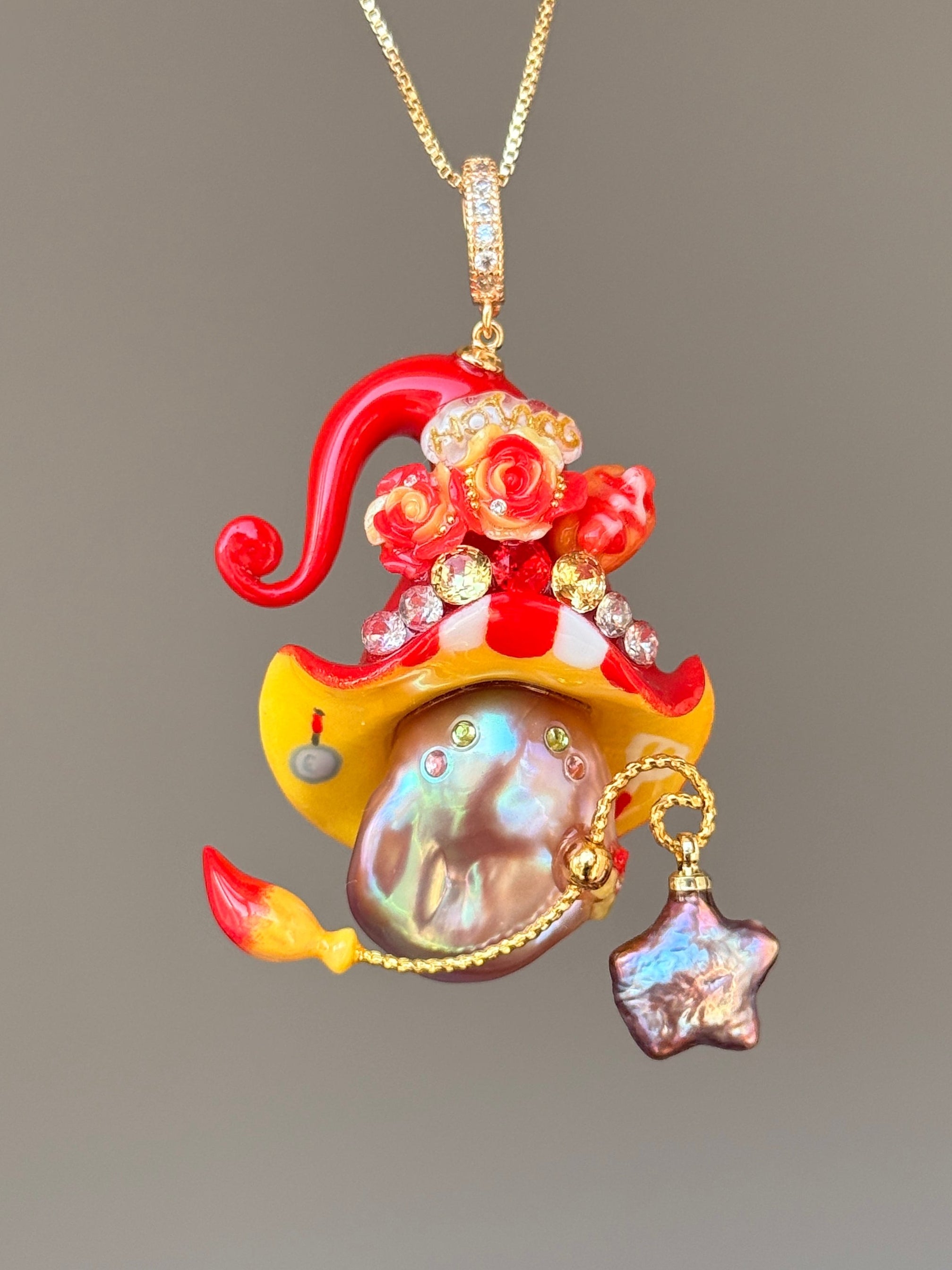 Hot Dog Stand Sprite Baroque Pearl Necklace SKU195P294