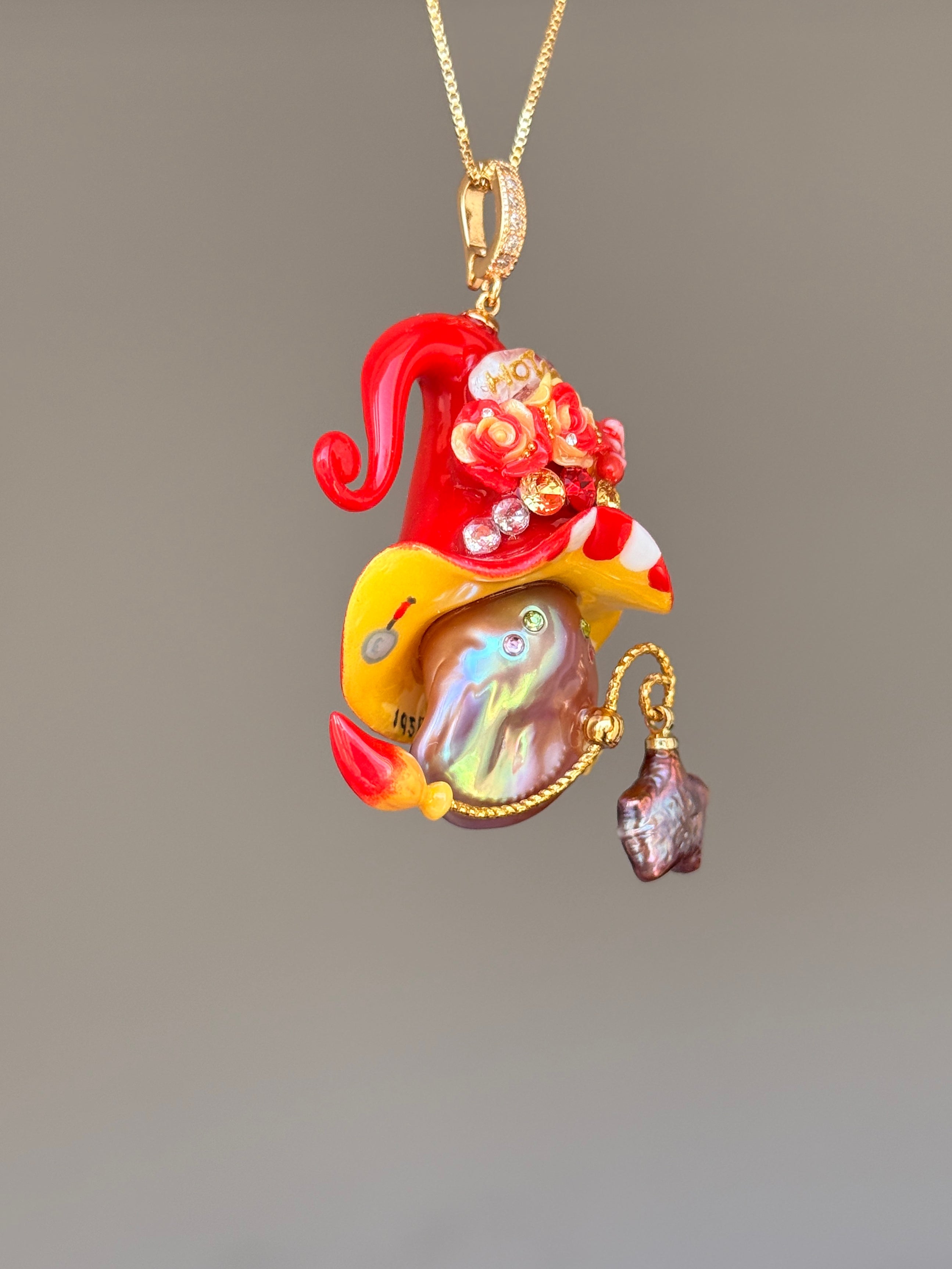 Hot Dog Stand Sprite Baroque Pearl Necklace SKU195P294