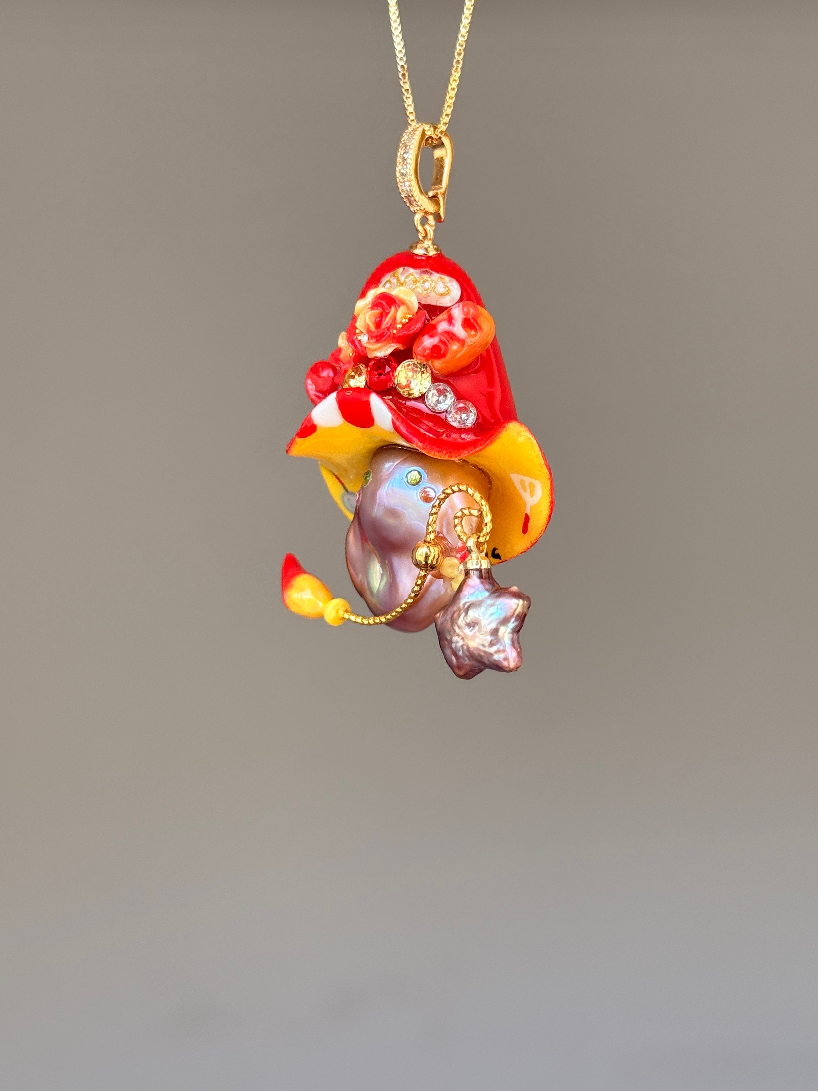 Hot Dog Stand Sprite Baroque Pearl Necklace SKU195P294