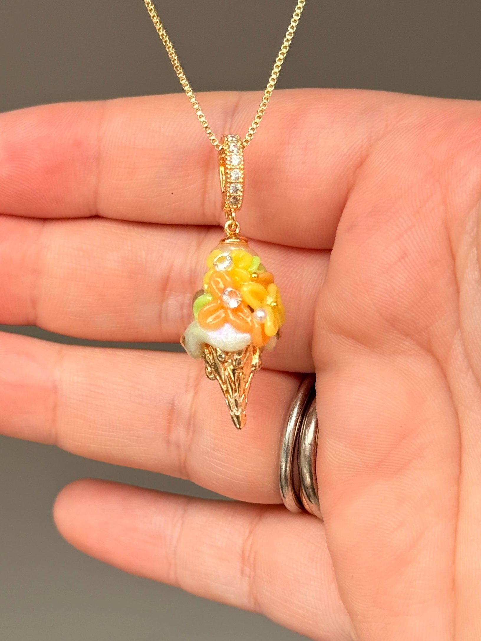 Orange Blossom Scoop Baroque Pearl Necklace SKUCR4
