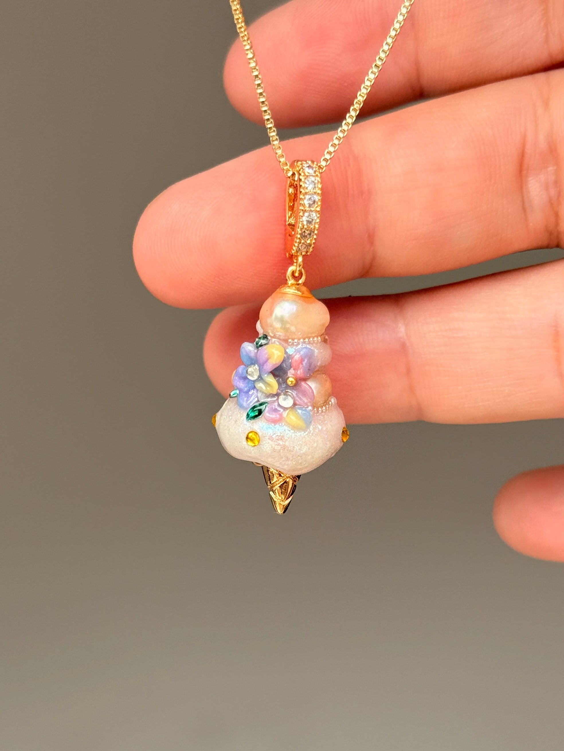 Pastel Confetti Scoop Baroque Pearl Necklace SKUCR49