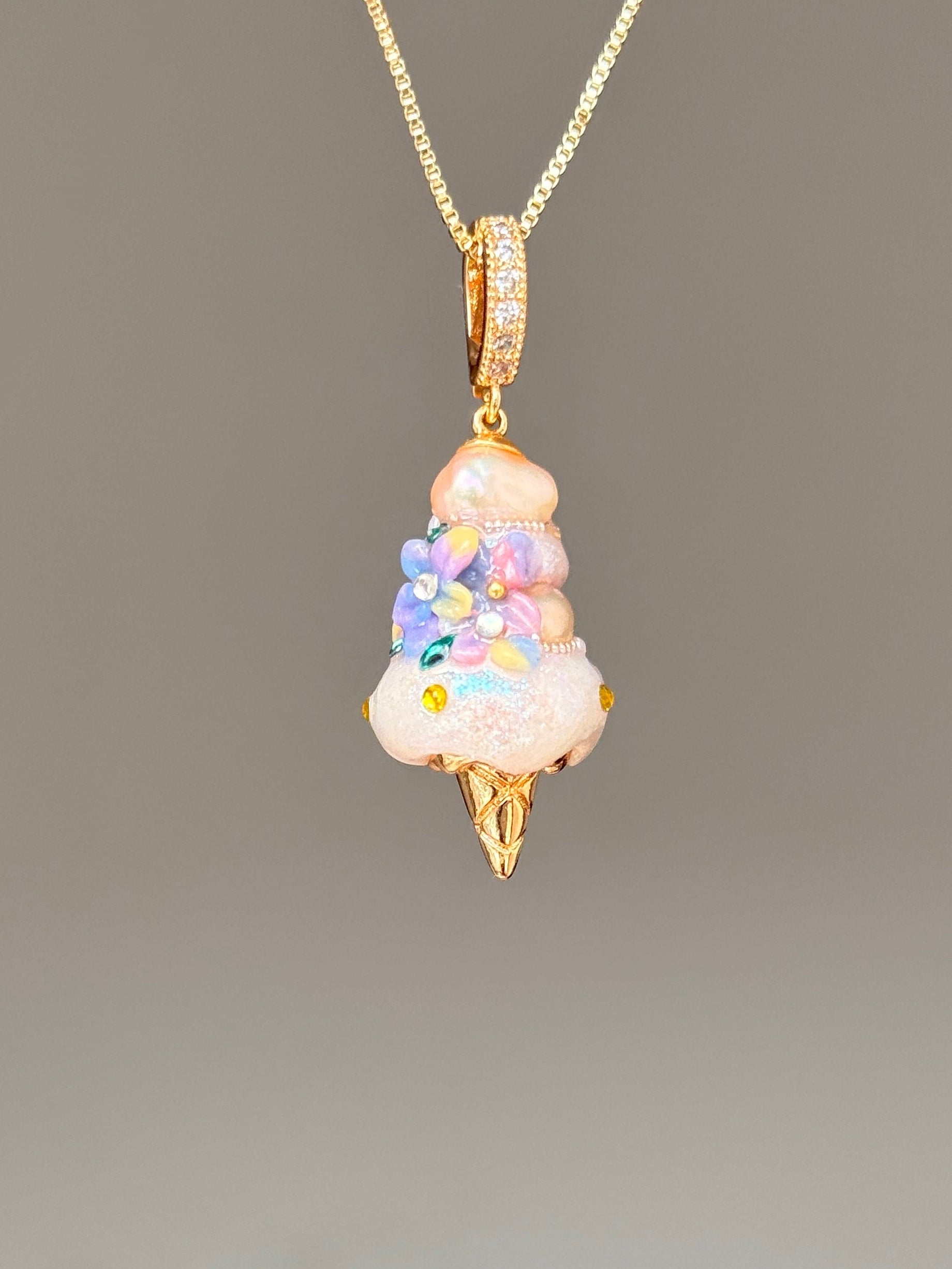 Pastel Confetti Scoop Baroque Pearl Necklace SKUCR49