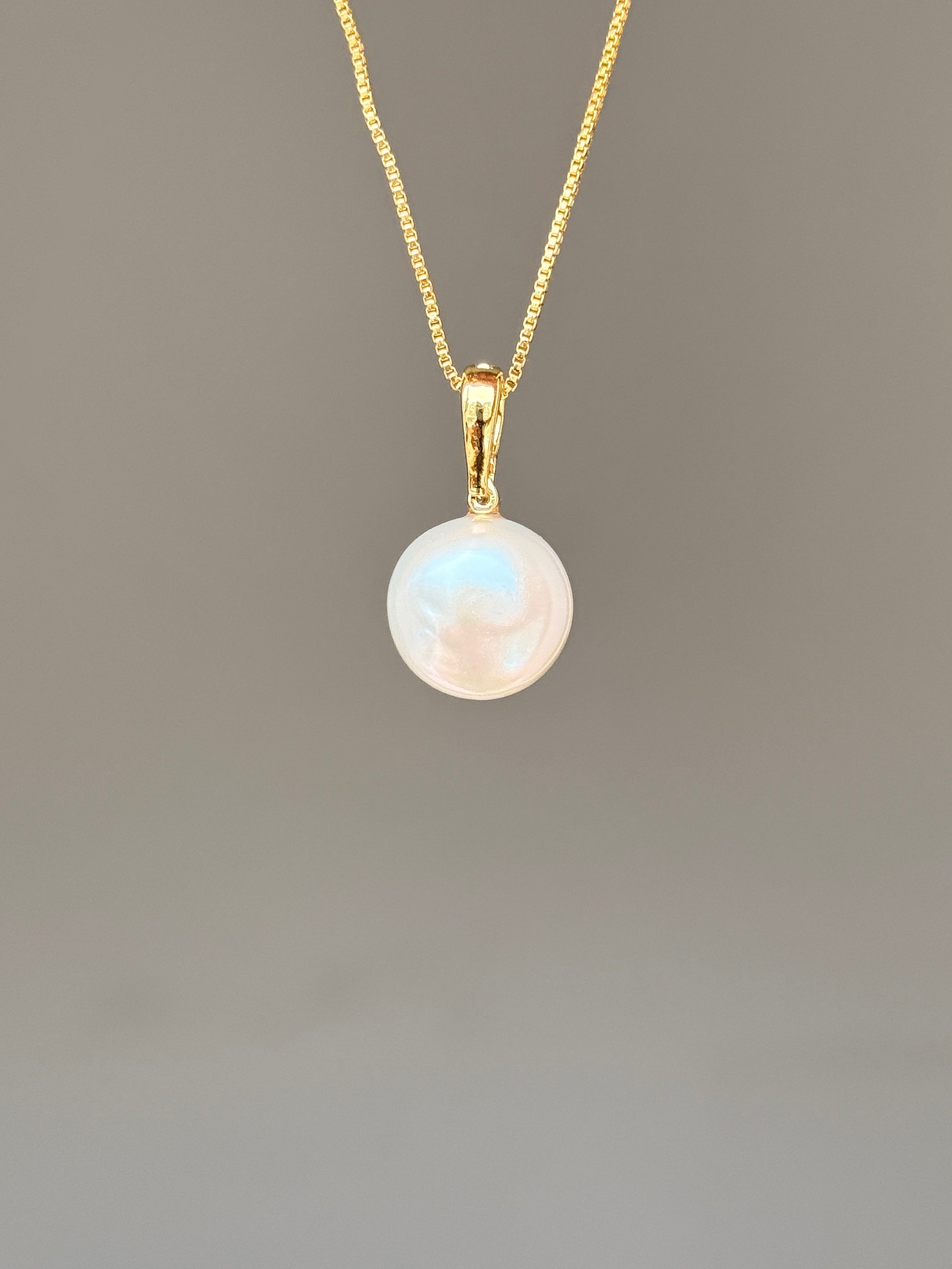 Prancing Fawn Button Baroque Pearl Necklace SKUO8