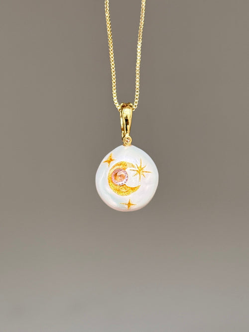 Moonwish Button Baroque Pearl Necklace SKUO9
