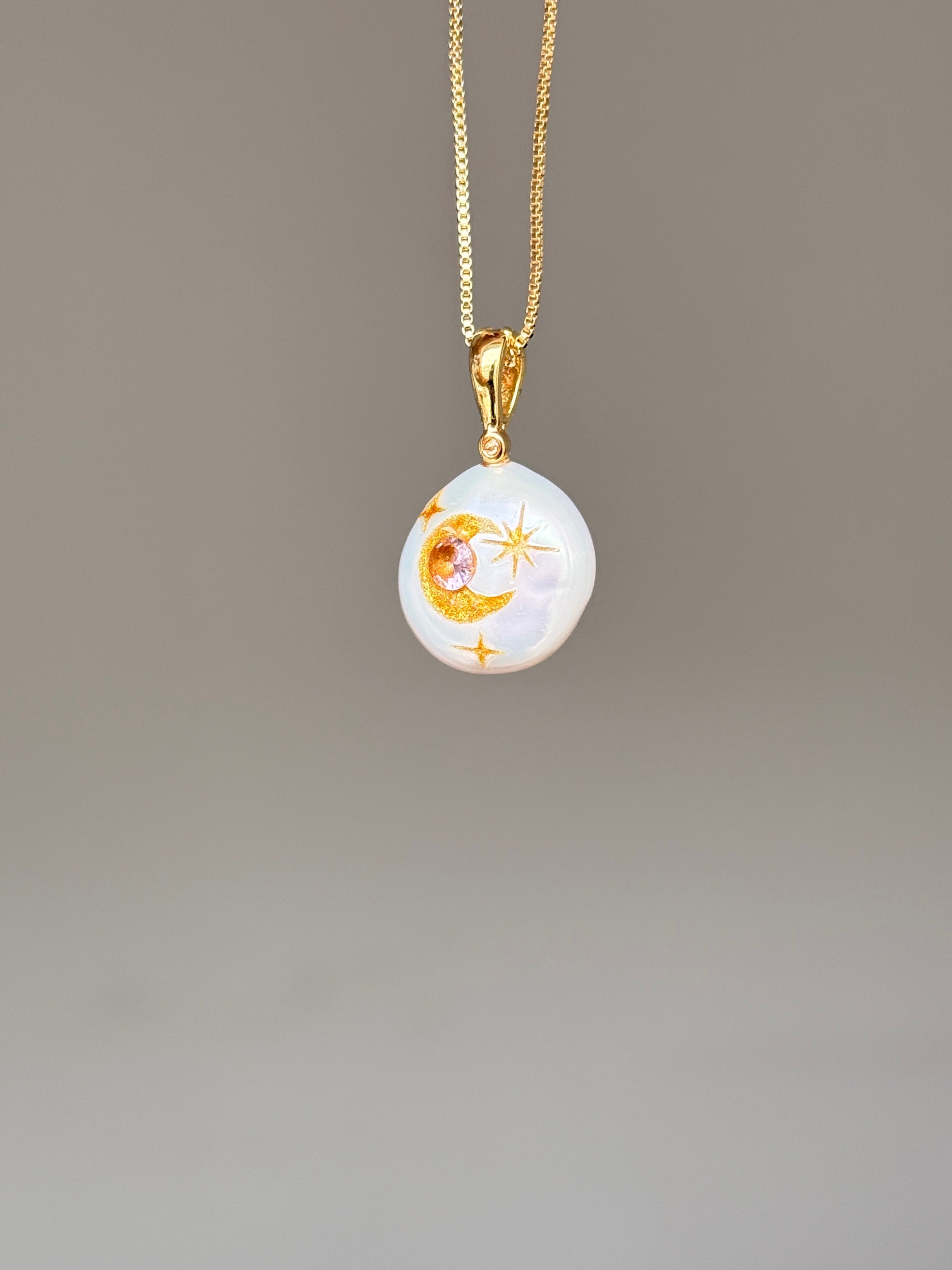 Moonwish Button Baroque Pearl Necklace SKUO9