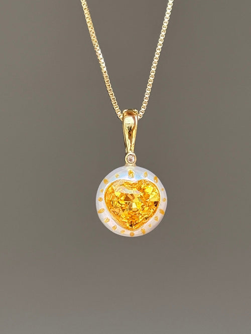 Golden Promise Button Baroque Pearl Necklace
