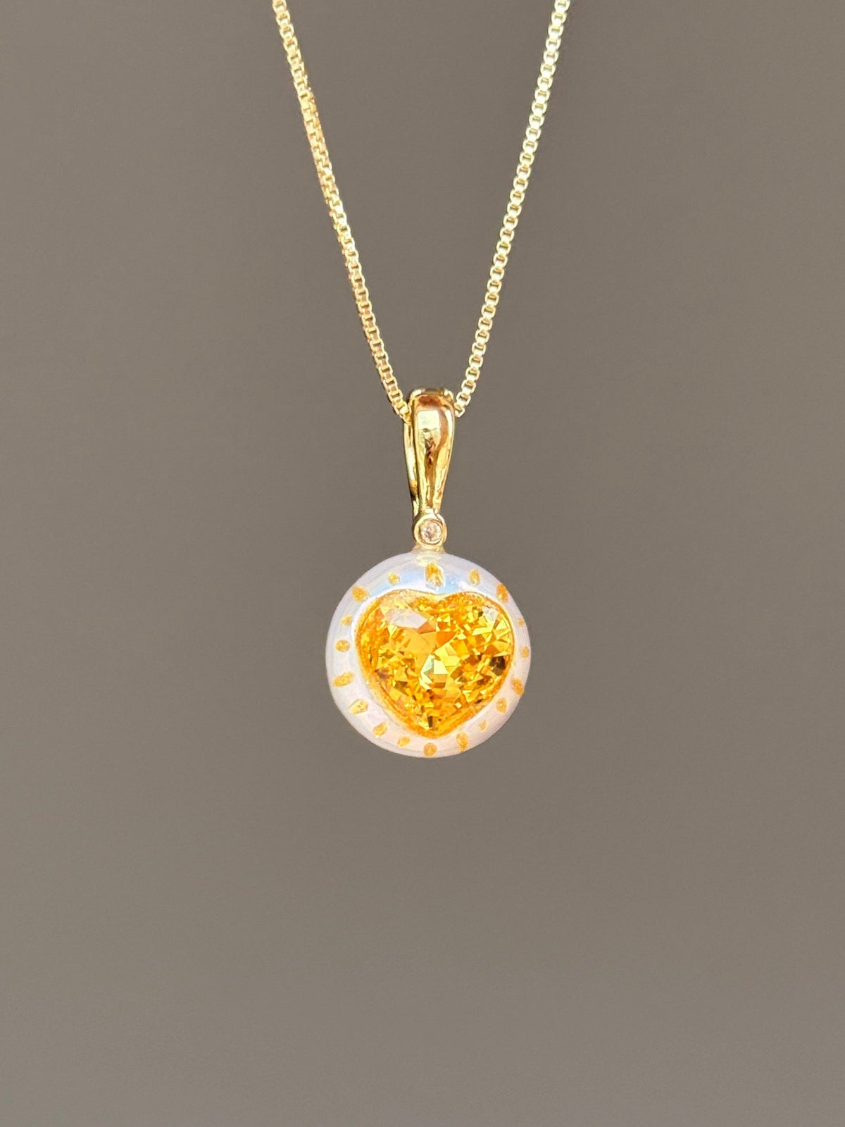 Golden Promise Button Baroque Pearl Necklace