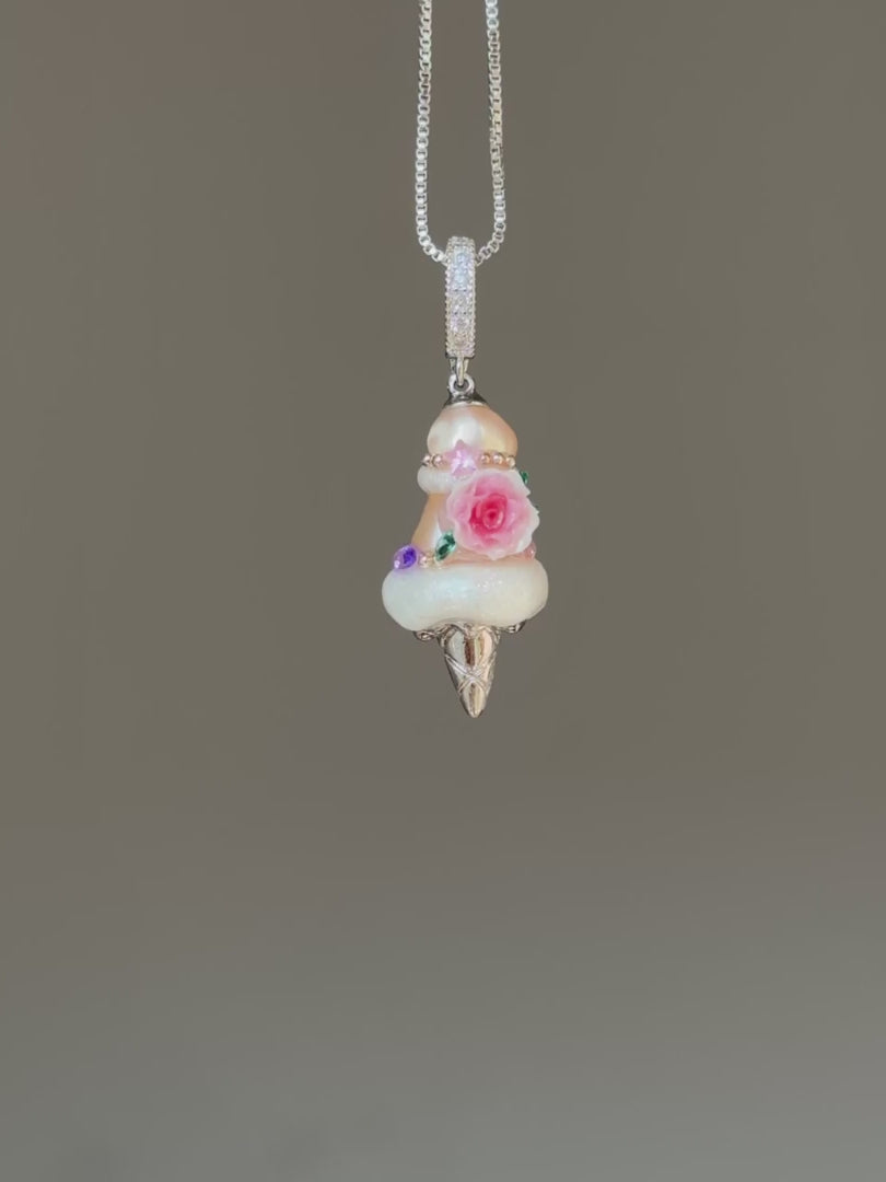 Garden Rose Scoop Baroque Pearl Necklace SKUCR72