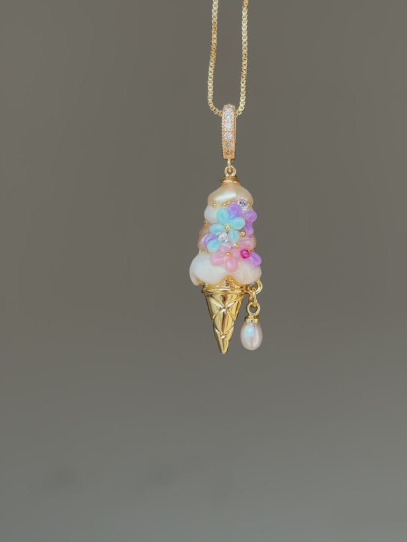 Pastel Garden Scoop Baroque Pearl Necklace SKUCR33