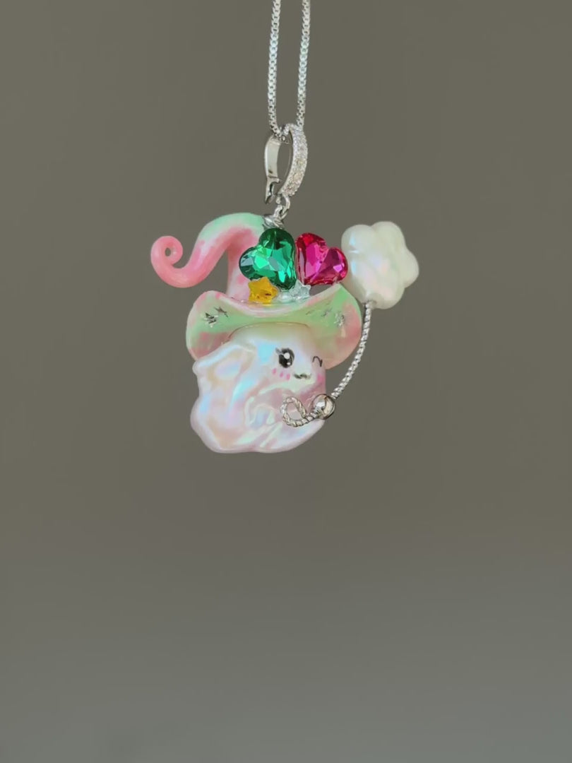 Candy Gem Mini Hat Baroque Pearl Necklace SKUE885