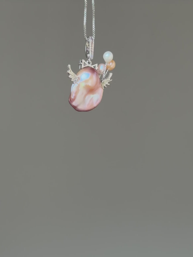 Bow Fairy Baroque Pearl Necklace SKUE893