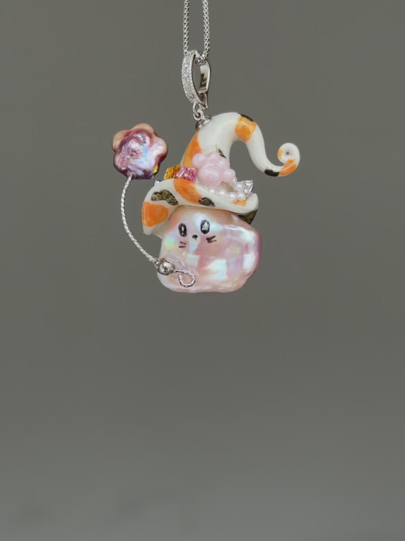 Cream Calico Sprite Baroque Pearl Necklace SKUE61