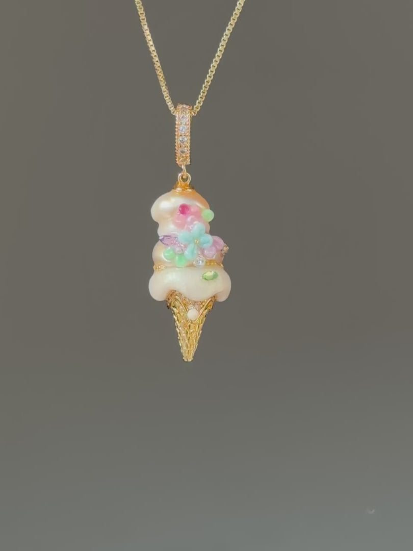 Pastel Bouquet Scoop Baroque Pearl Necklace SKUCR39