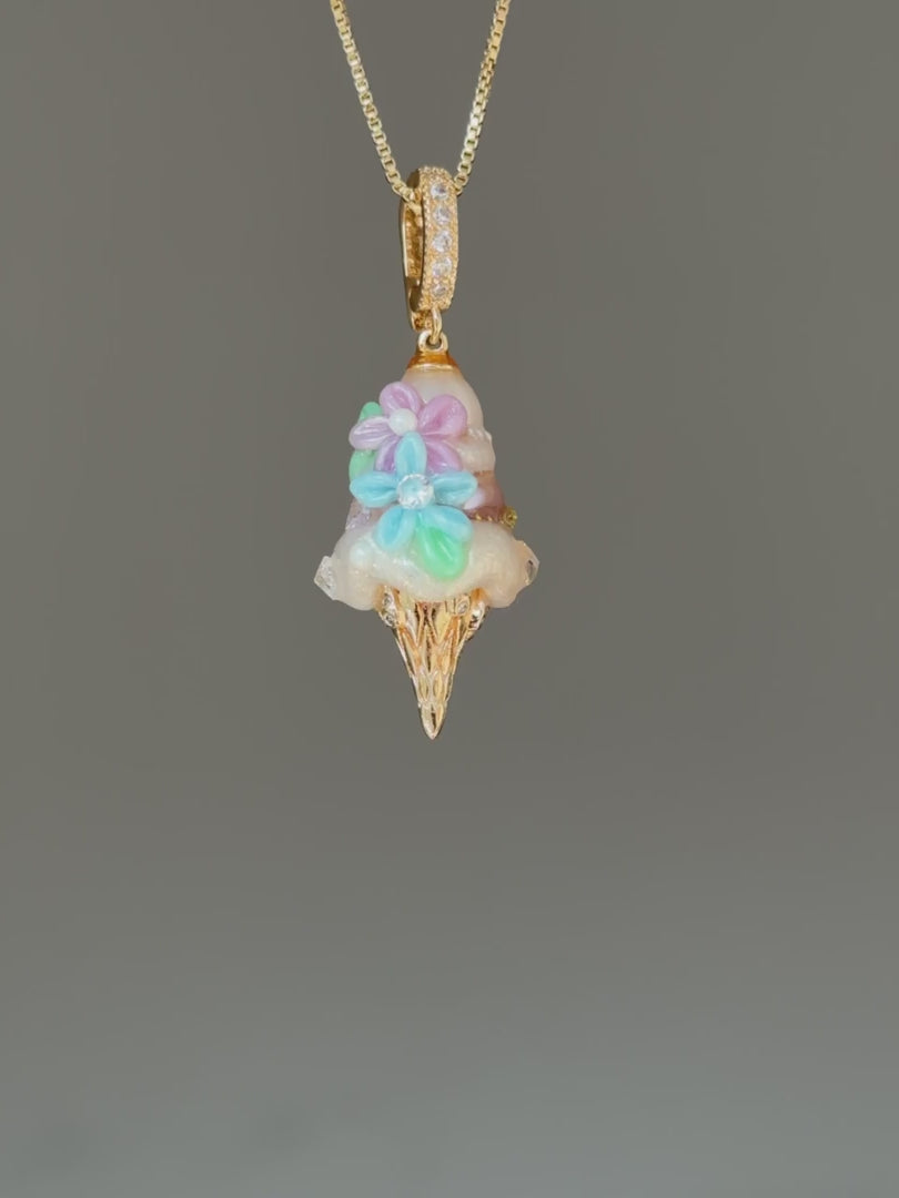 Pastel Petal Scoop Baroque Pearl Necklace SKUCR14