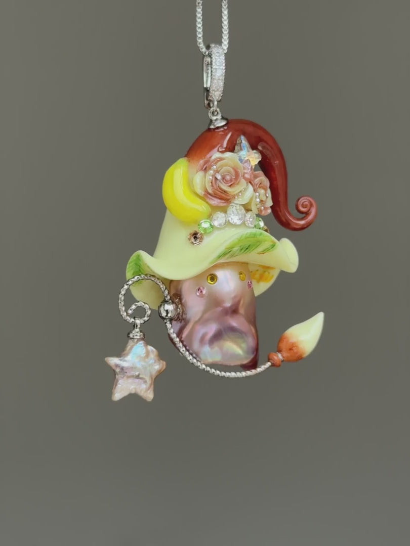 Banana Bloom Sprite Baroque Pearl Necklace SKU156P180