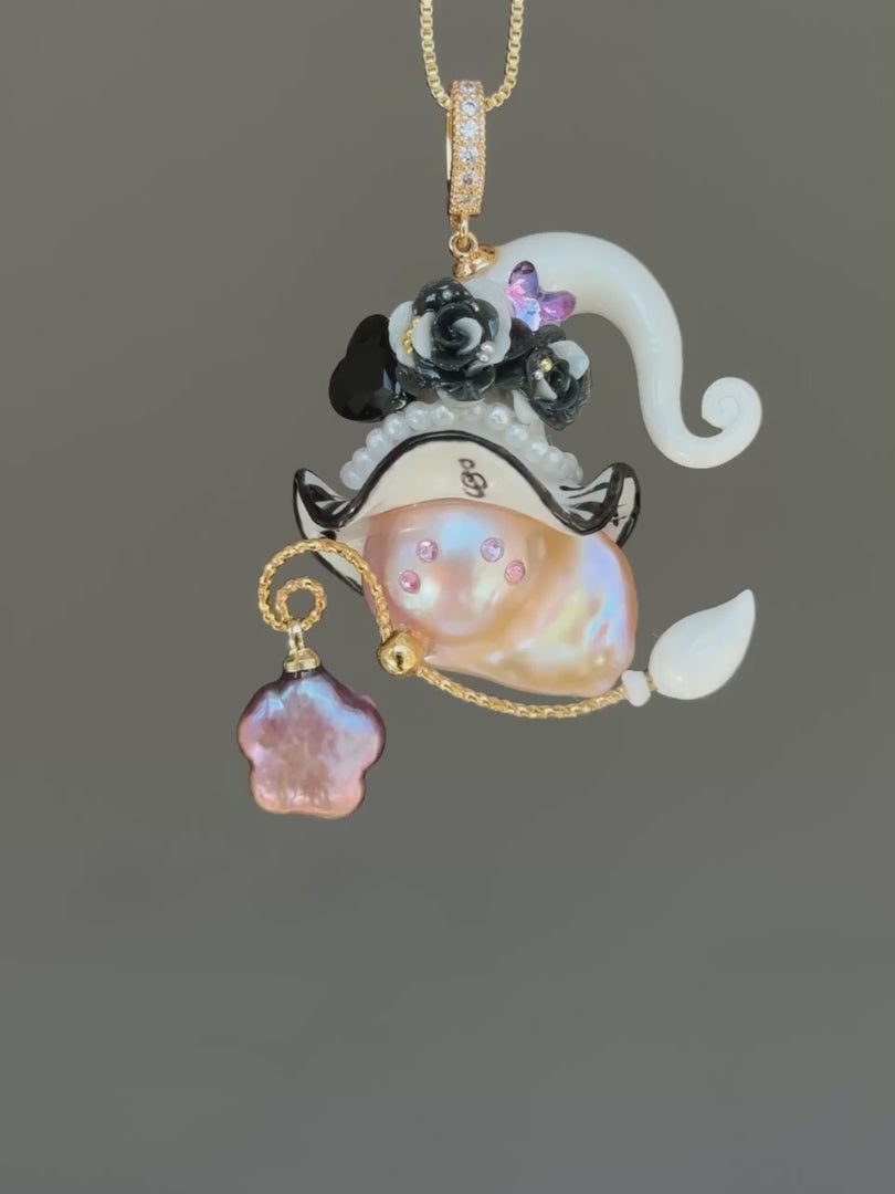 Midnight Keys Sprite Baroque Pearl Necklace SKUE174
