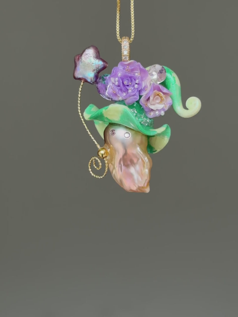 Garden Glow Sprite Baroque Pearl Necklace SKUE897