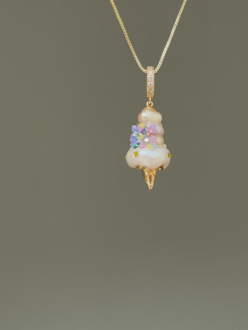 Pastel Confetti Scoop Baroque Pearl Necklace SKUCR49