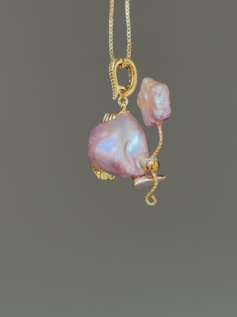 Tiny Fork Sprite Baroque Pearl Necklace SKU293P325