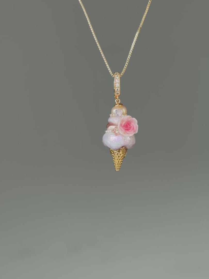 Blush Rose Scoop Baroque Pearl Necklace SKUCR60