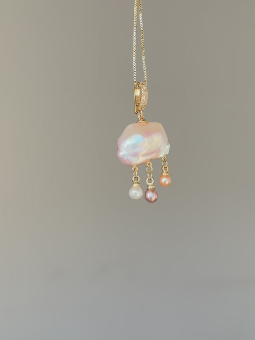Cloud Drizzle Baroque Pearl Necklace SKUE350