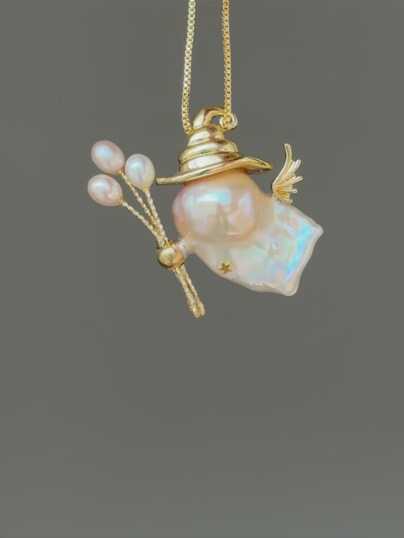Little Witch Sprite Baroque Pearl Necklace SKUE266
