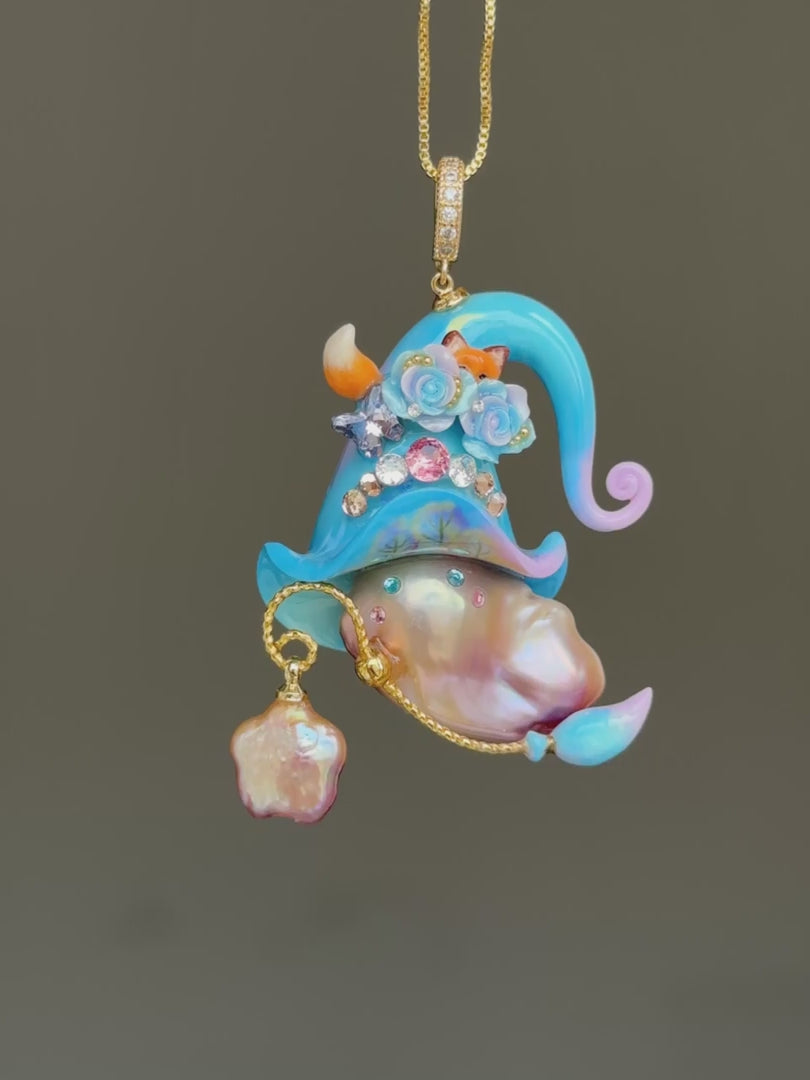 Hidden Fox Sprite Baroque Pearl Necklace SKUE914