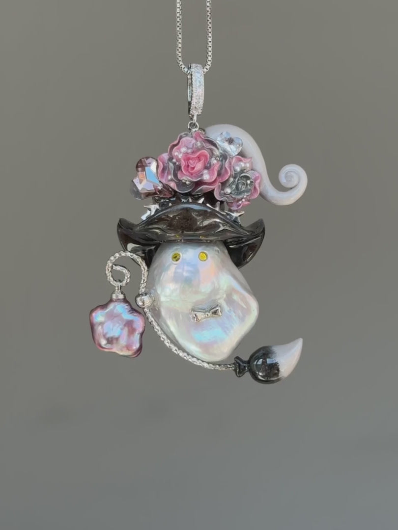 Gothic Star Bloom Baroque Pearl Necklace SKUE1401