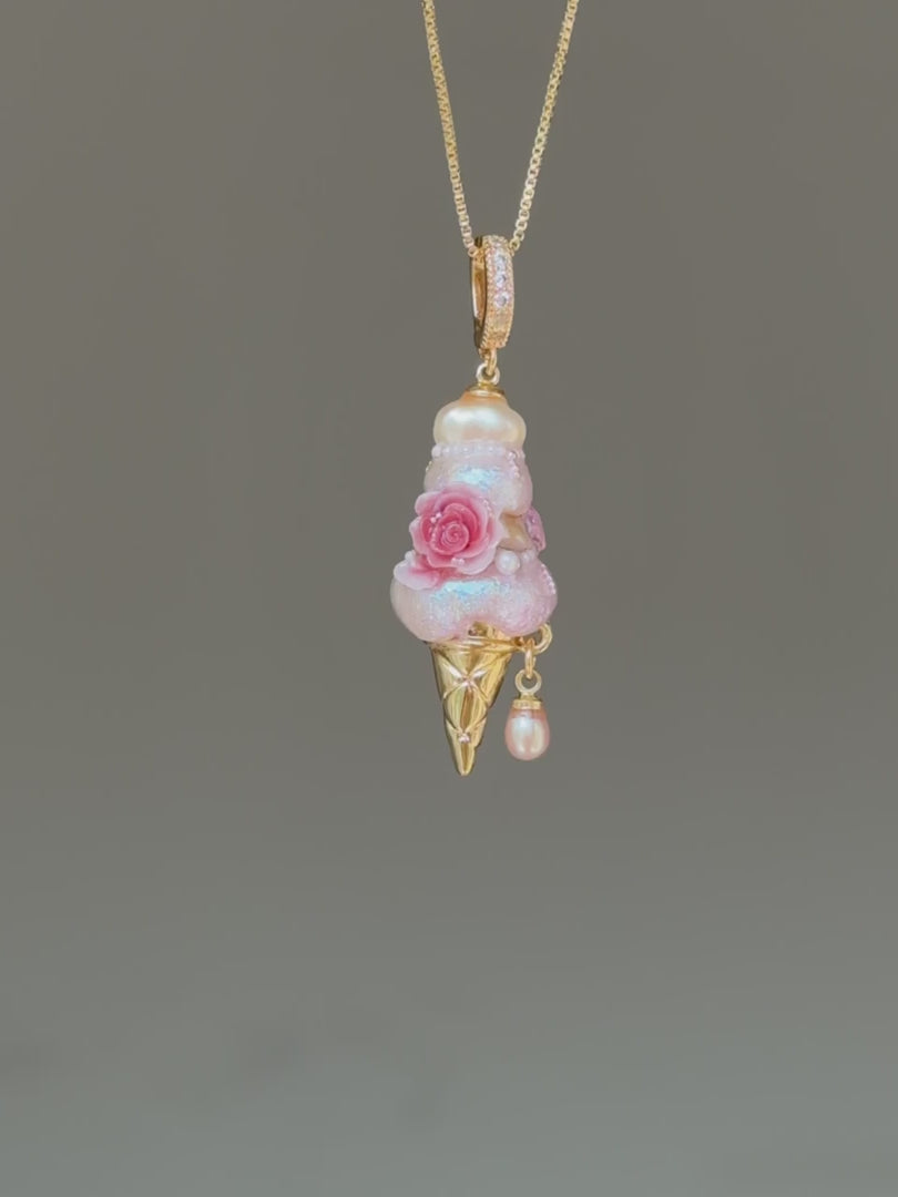 Rosy Pearl Scoop Baroque Pearl Necklace SKUCR45