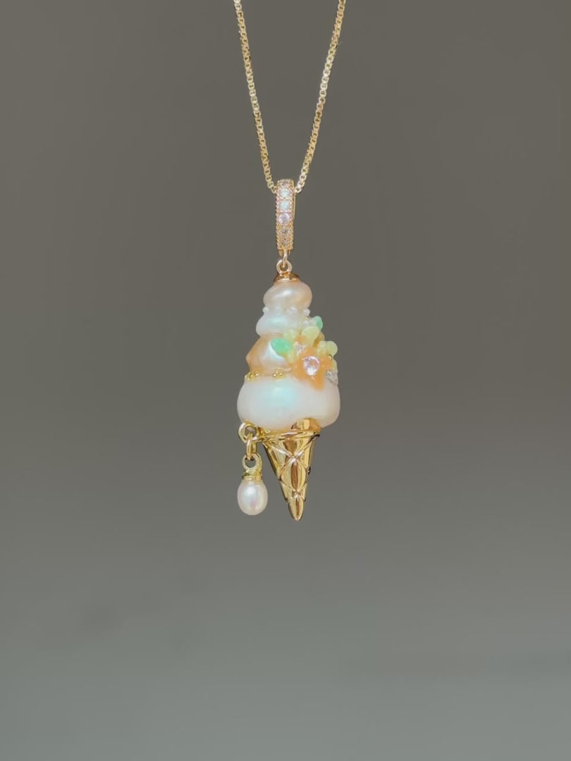 Orange Blossom Scoop Baroque Pearl Necklace SKUCR52