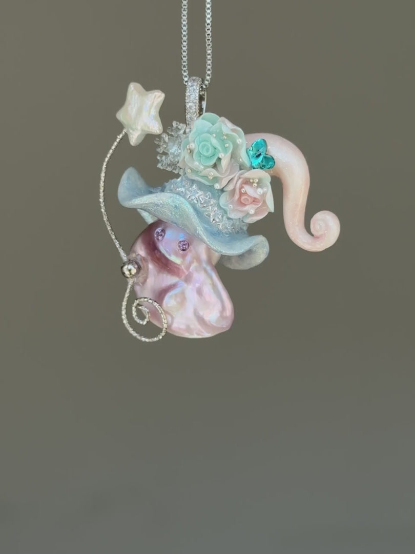 Frosted Moon Sprite Baroque Pearl Necklace SKU937P1182
