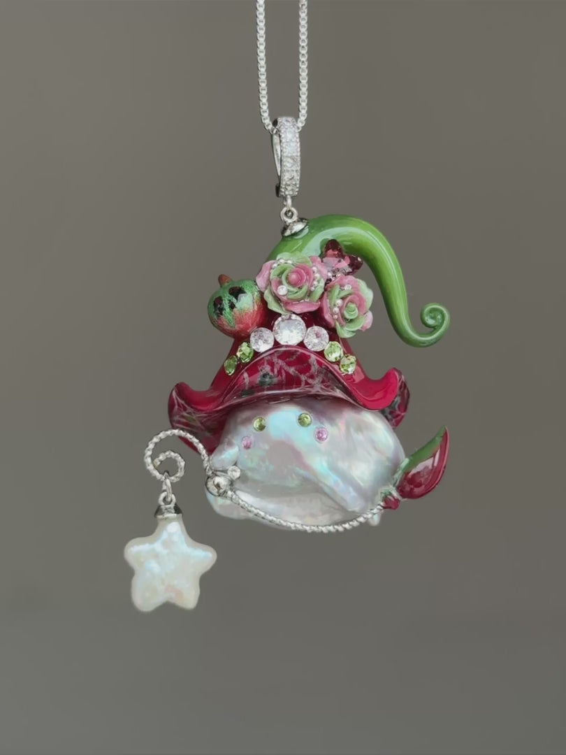 Poison Apple Witch Baroque Pearl Necklace SKU782P1279