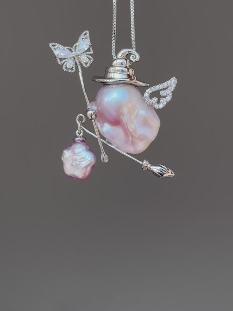 Butterfly Witch Baroque Pearl Necklace SKUE12