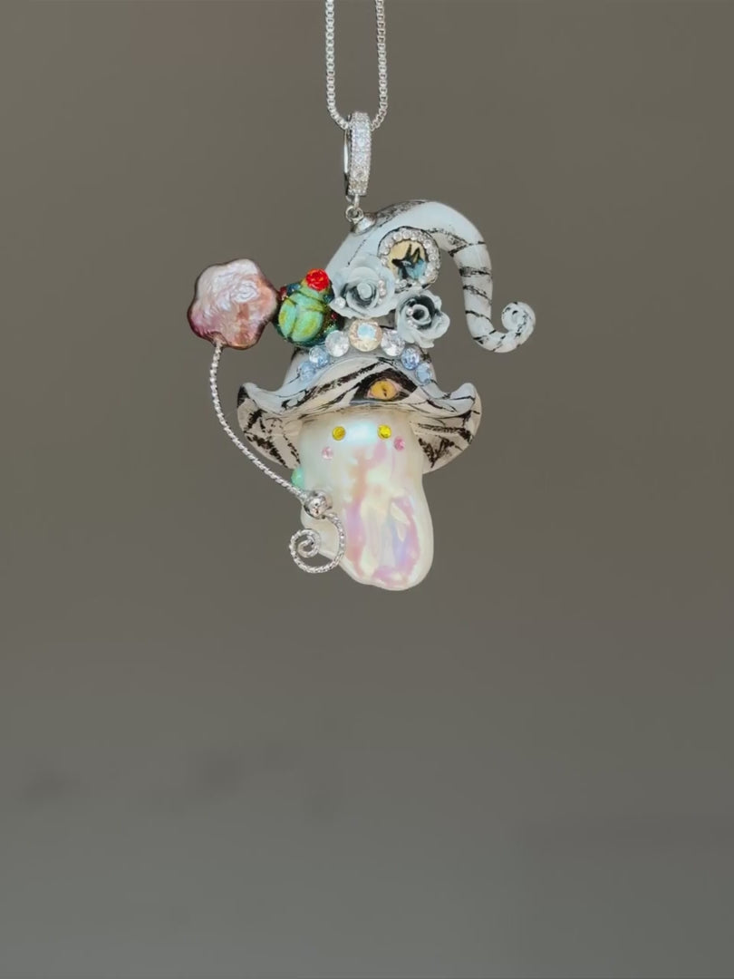 Mummy Scarab Witch Baroque Pearl Necklace SKUE458