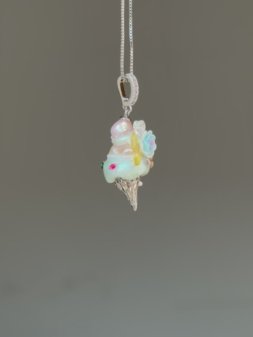 Blue Rose Daydream Scoop Baroque Pearl Necklace SKUCR25