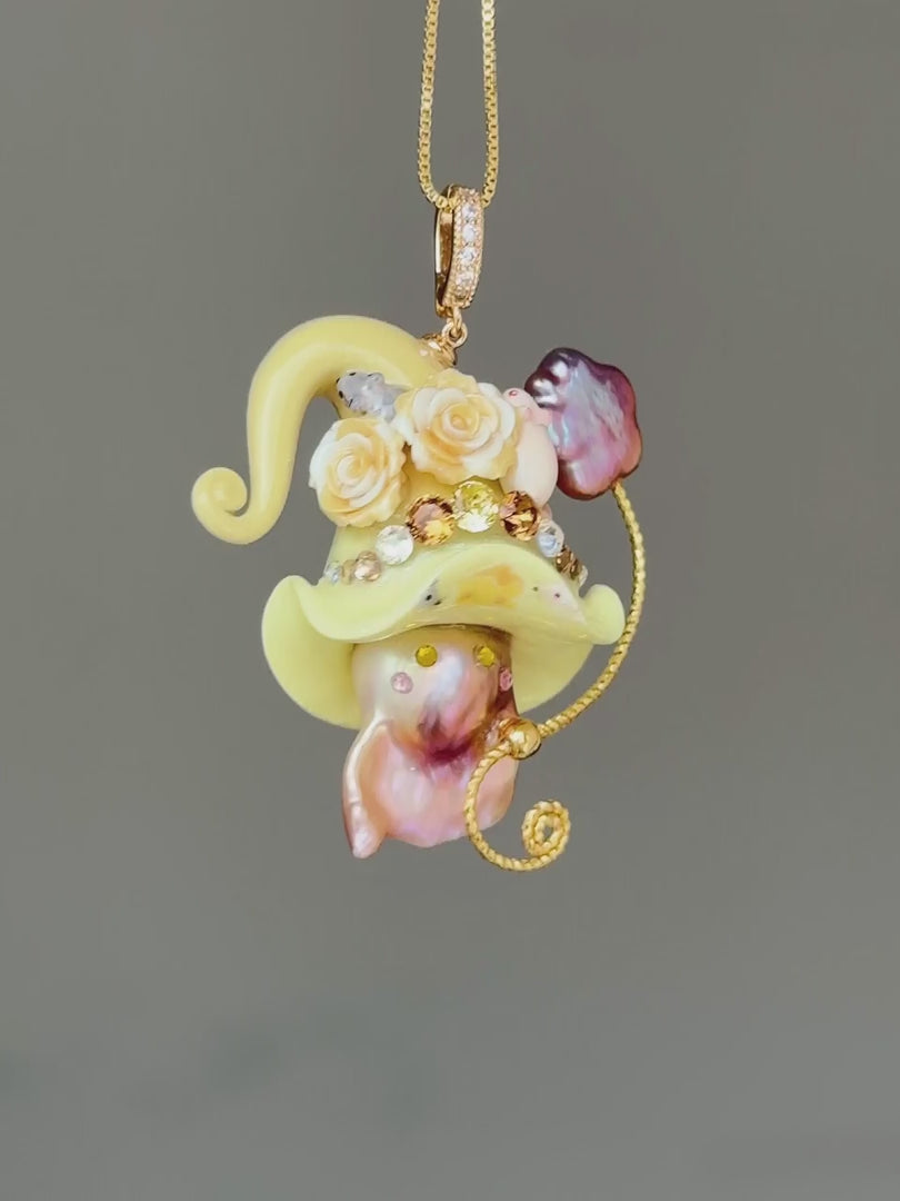 Cheese Mouse Garden Baroque Pearl Necklace SKUE1303