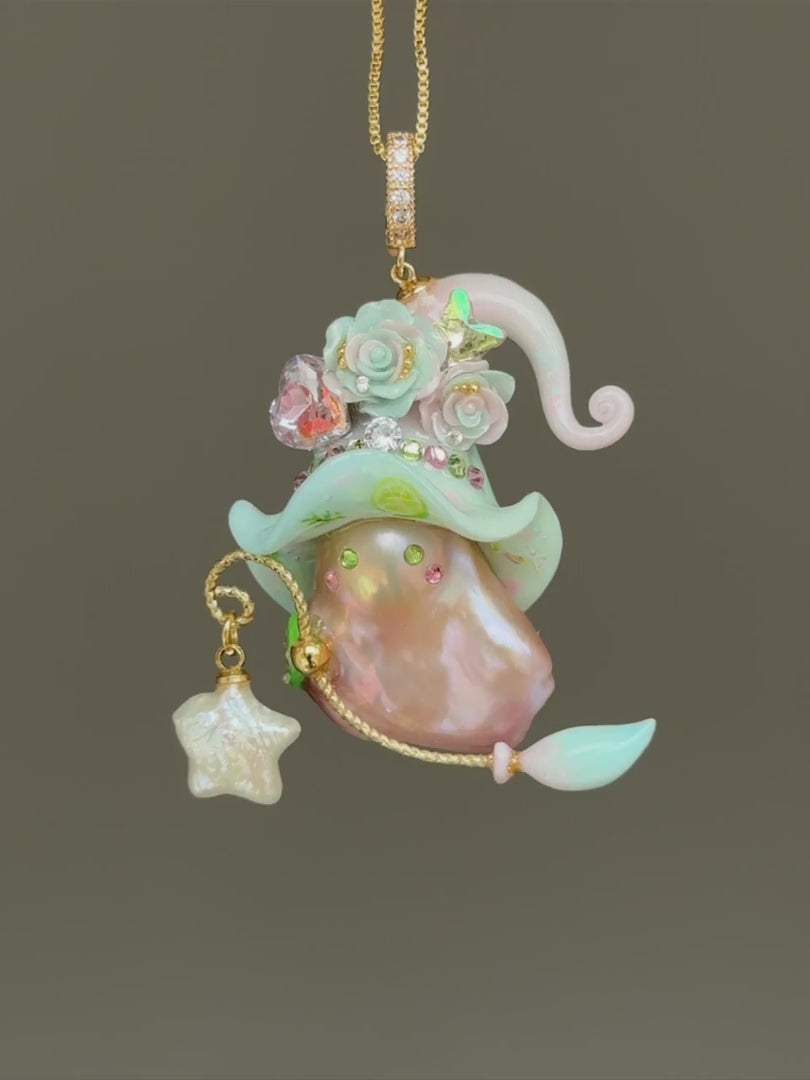 Key Lime Daydream Sprite Baroque Pearl Necklace SKU1005P1168