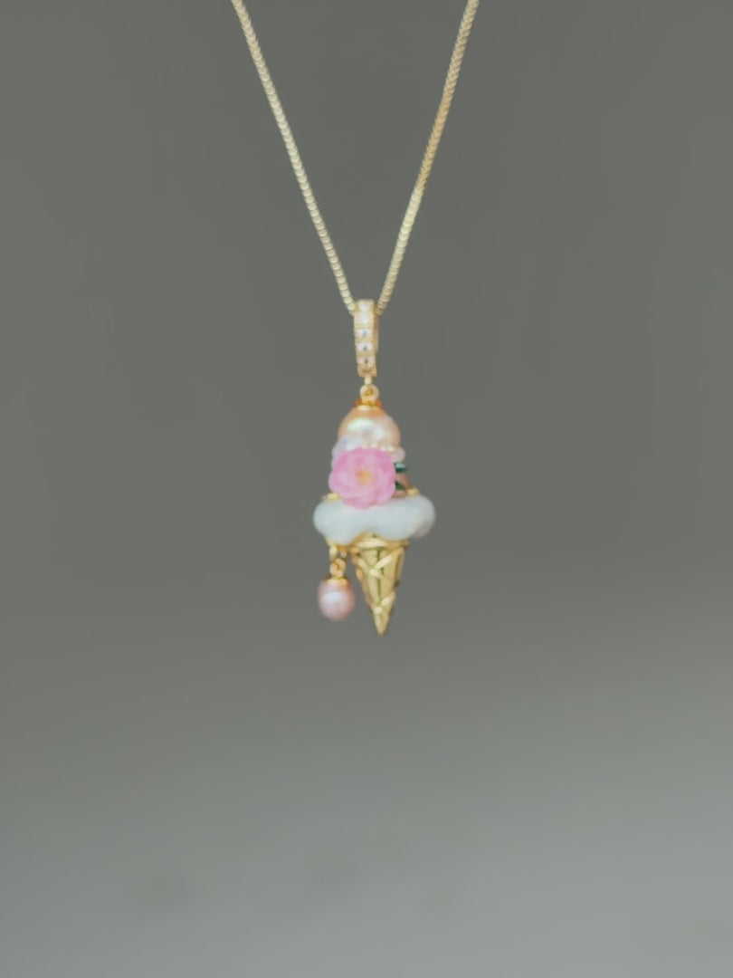Blush Pearl Drop Scoop Baroque Pearl Necklace SKUCR86