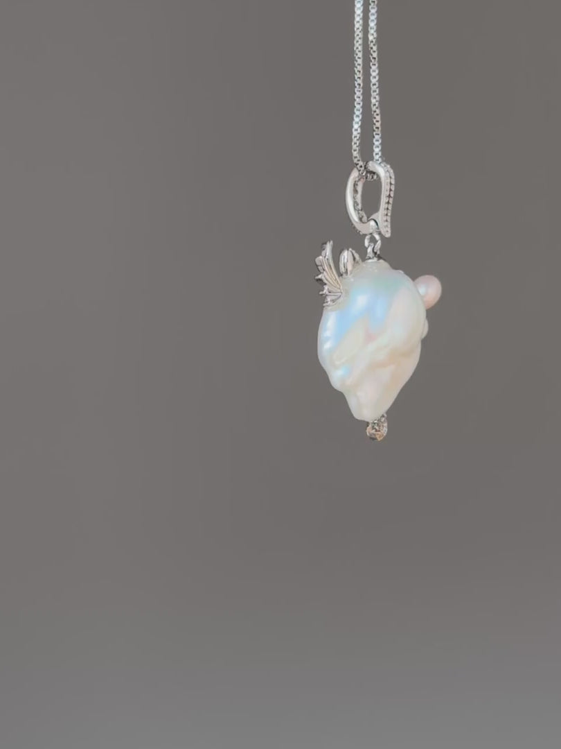 Pearl Kitty Sprite Baroque Pearl Necklace SKUE1200