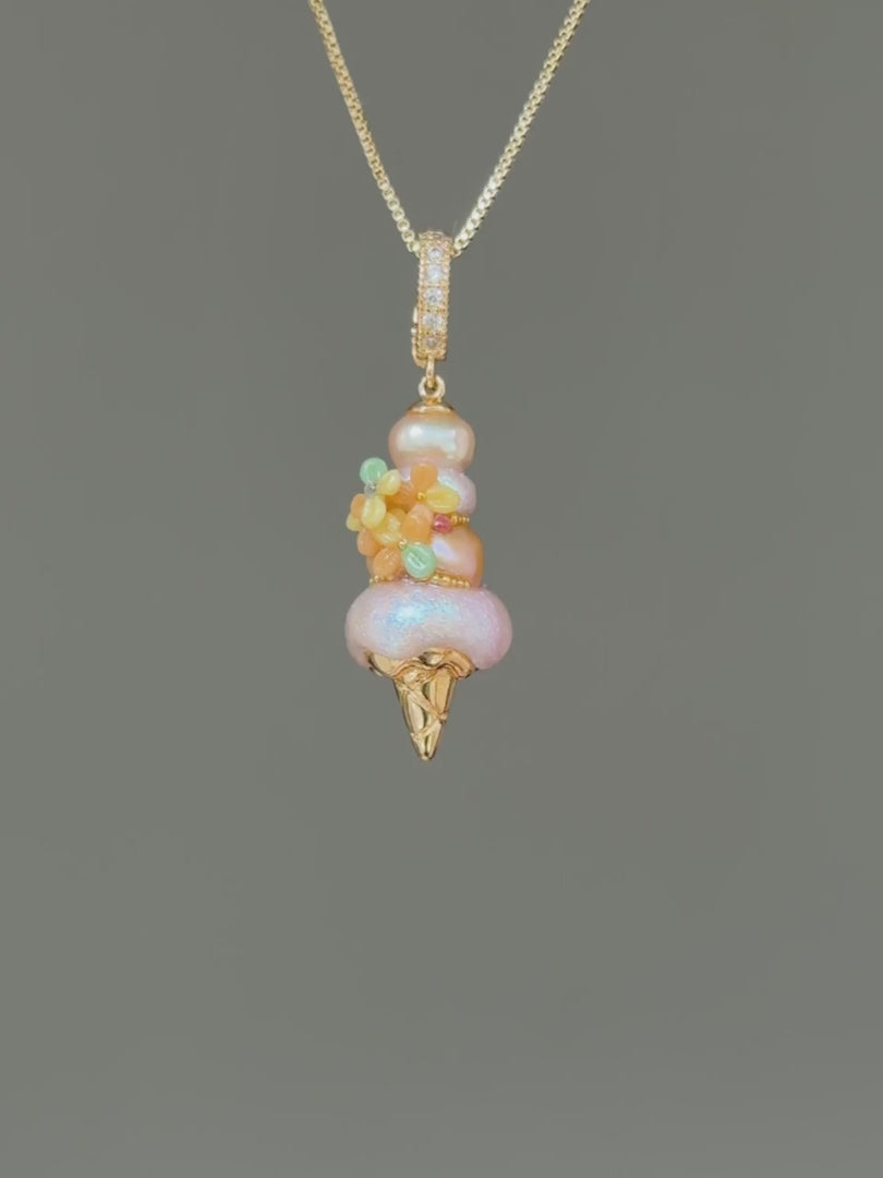 Golden Bloom Scoop Baroque Pearl Necklace SKUCR87