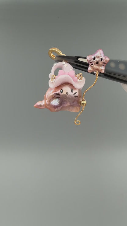 Hat Charms – Hand-Sculpted Mini Hat Pearl Necklace