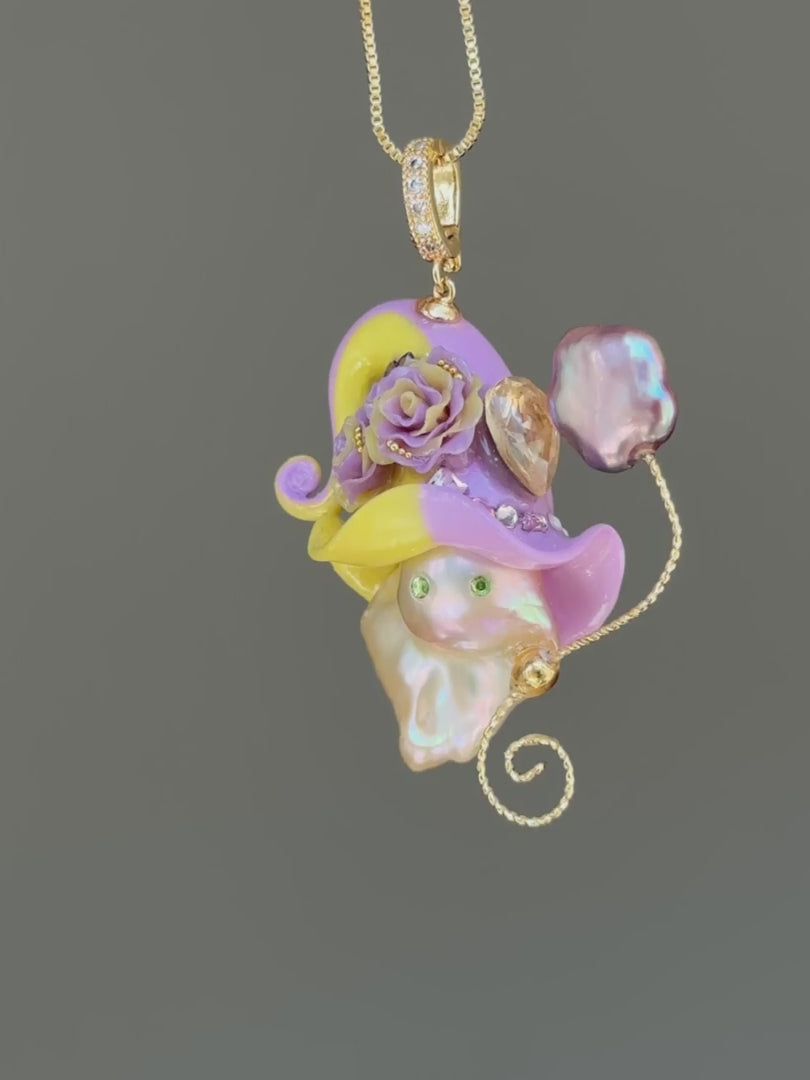 Lemon Blush Colorblock Baroque Pearl Necklace SKUE242