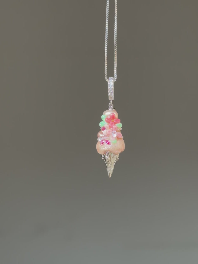 Peach Blossom Scoop Baroque Pearl Necklace SKUCR17