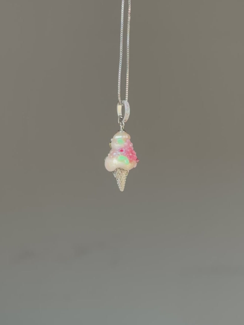 Strawberry Bloom Scoop Baroque Pearl Necklace SKUCR34